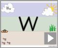 Letter w print beginners